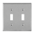 Enerlites 7712 Commercial 2-Gang Toggle Switch Metal Plate  Stainless Steel