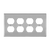 Enerlites 7724 Commercial 4-Gang Duplex Receptacle Metal Platestainless Steel