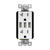 Enerlites 62001-TR3USB-CC-W Three Type A Usb Duplex Receptacle 5.8A 20A Wh(La/Bk Face Covers Included)