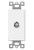 6505-LA - Molded-In Voice & Audio/Video Single F-Type Connector Wall Jack Female To Female La - Enerlites