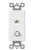 6507-I - Molded-In Voice & Audio/Video Combination Wall Jacksone Rj11 Jack 4-P 4-C & One F-Type Connector Wall Jack F To F Iv - Enerlites