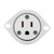 Enerlites 66204-W Industrial Grade Straight Blade Flanged Outlet 15A 125V 2-Pole 3-Wire Grdounding 5-15Pfo Wh