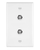 6621-I - Telephone & Catv Jacks 1 G Plate Duplex F-Type Connec. Wall Jack F To F Iv - Enerlites
