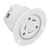 Enerlites 66454-W Industrial Grade Locking Flanged Outlet 30A 125V 2-Pole 3-Wire Grdounding L5-30Pfo Wh