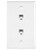 6651-I - Telephone Wall Jacks 1 G 2 Modular Telephone Jacks Duplex Rj11 Jacks 6-P 4-C Iv - Enerlites