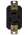 66801-BK - Industrial Grade Locking Receptacle 30Amp 125/250V 3-Pole 4-Wire Grounding L15-30R Bk - Enerlites