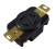 66900-BK - Industrial Grade Locking Receptacle 20A 125/250V 3-Pole 4-Wire Grounding L15-20R Bk - Enerlites