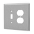 Enerlites 771121O Commercial Over-Size 2-Gang Toggle/Duplex Receptacle Metal Plate Stainless Steel