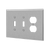 Enerlites 771221O Commercial Over-Size 3-Gang Combo Metal Plate Toggle/Toggle/Duplex Receptacle Stainles Steel