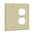 Enerlites 880121-I Combo Blank/Duplex Receptacle Plate 2-Gang Iv