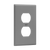 Enerlites 8821-GY Duplex Receptacle Plate 1 G Gy