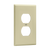 Enerlites 8821M-I Mid-Size Duplex Receptacle Plate 1 G Iv