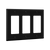 Enerlites 8833-BK Decorator/Gfci Standard Wall Plate 3-Gang Bk