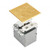 Enerlites 975510-C-D 2-Gang Floor Box Assembly With 20A Twr Duplex Receptacle / Datacom (62040-Twr-W) Brass