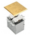 975549-C - 2-Gang Floor Box Assembly With 20A Twr Duplex Receptacle (62040-Twr-W*2) Brass - Enerlites