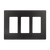 Enerlites SI8833-DB Commercial Snap In Screwless Decorator/Gfci Wall Plate 3 G Db