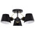 Satco 60-7384 Baxter; 3 Light Semi-Flush; Black with Burnished Brass