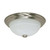 Satco 60-197 2 Light; 11 in.; Flush Mount; Alabaster Glass