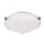 Satco 60-271 2 Light; 16 in.; Flush Mount; Tri-Clip with Alabaster Glass