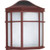 Satco 60-538 1 Light; 10 in.; Cage Lantern Wall Fixture; Die Cast; Linen Acrylic Lens