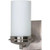 Satco 60-611 Polaris; 1 Light; 5 in.; Vanity with Satin Frosted Glass Shade