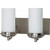 Satco 60-612 Polaris; 2 Light; 14 in.; Vanity with Satin Frosted Glass Shades