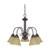 Satco 60-1251 Ballerina; 5 Light; 24 in.; Chandelier with Champagne Linen Washed Glass