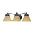 Satco 60-1272 Empire; 3 Light; 21 in.; Vanity with Champagne Linen Washed Glass