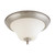 Satco 60-1825 Dupont; 2 Light; 13 in.; Flush Mount with Satin White Glass