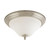 Satco 60-1826 Dupont; 2 Light; 15 in.; Flush Mount with Satin White Glass