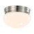 Satco 62-1564 12 Watt; 7 inch; LED Flush Mount Fixture; 3000K; Dimmable; Brushed Nickel; Frosted Glass