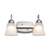 Satco 62-1568 15 Watt; LED 2 Light Vanity Fixture; 3000K; Brushed Nickel with Alabaster Glass