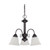 Satco 60-3142 Ballerina; 3 Light; 20 in.; Chandelier with Frosted White Glass