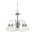 Satco 60-3240 Ballerina; 5 Light; 24 in.; Chandelier with Frosted White Glass
