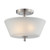 Satco 60-4151 Surrey; 3 Light; Semi-Flush Fixture with Frosted Glass