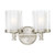 Satco 60-4642 Decker; 2 Light; Vanity Fixture with Clear and Frosted Glass