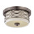 Satco 60-4727 Harlow; 2 Light; Flush Dome Fixture with Khaki Fabric Shade