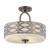 Satco 60-4729 Harlow; 3 Light; Semi-Flush Fixture with Khaki Fabric Shade