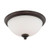 Satco 60-5141 Patton; 3 Light; Flush Fixture with Frosted Glass