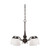 Satco 60-5143 Patton; 5 Light; Chandelier (Arms Down) with Frosted Glass