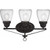 Satco 60-5543 Laurel; 3 Light; Vanity Fixture with Clear Seeded Glass