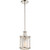 Satco 60-5764 Krys; 1 Light; Crystal Mini Pendant with 60W Vintage Lamp Included; Polished Nickel Finish