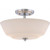Satco 60-5806 Willow; 2 Light; Semi-Flush Fixture with White Glass