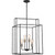 Satco 60-5858 Lake; 4 Light; 19 in.; Square Pendant; Iron Black with Brushed Nickel Accents Finish