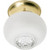 Satco 60-6029 1 Light; 6 in.; Ceiling Fixture; Clear Bottom Squat Ball; Color retail packaging