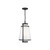 Satco 60-6604 Anau; 1 Light; Hanging Lantern; Matte Black Finish with Etched Opal/Clear Glass