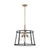 Satco 60-6642 Chassis; 3 Light; Pendant Fixture; Copper Brushed Brass Finish with Matte Black Frame