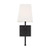 Satco 60-6709 Highline; 1 Light; Vanity; Aged Bronze Finish with White Linen Shade
