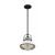 Satco 60-7083 Upton; 1 Light; Small Pendant Fixture; Gloss White Finish with Textured Black Accents