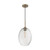 Satco 60-7017 Aria; 1 Light; Medium Pendant Fixture; Burnished Brass Finish with Clear Seeded Glass